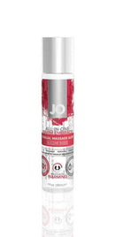 JO All-In-One Warming Massage Glide 1 oz bottle, silicone-based for sensual massages and intimate moments.