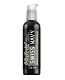 Swiss Navy Hybrid Lube 2 oz bottle with silicone and water-based personal lubricant.