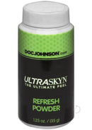 ULTRASKYN Refresh Powder 1.25oz bottle for maintaining and reviving the softness and lifelike feel of ULTRASKYN toys