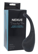 Nexus Douche Pro Prostate Anal Douche Black packaging and product image showcasing intimate cleansing and stimulation.