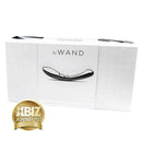Le Wand Arch Stainless Steel Massager packaging with award logo, showcasing a sleek design for G-spot pleasure.