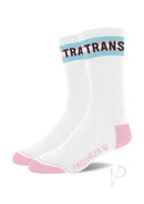 Prowler Trans Socks White featuring blue, pink, and white accents celebrating the transgender community.
