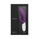 LELO INA WAVE 2 Rechargeable Dual Stimulator Plum in elegant packaging, showcasing its sensual design and color.