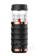 Warrior Thrusting Male Masturbator Black by Honey Play Box showcasing sleek automatic stroker design.