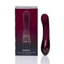 Hot Octopuss Kurve Rechargeable G Spot Vibrator Plum packaging with product displayed.