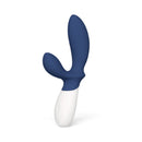 Lelo Loki Wave 2 Dual Stimulation Prostate Vibrator Base Blue in a sleek design with wave motion technology.