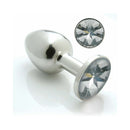 Pretty Plug Large Crystal Clear, a luxurious stainless steel anal plug with a captivating crystal gem.