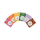 Exsens Massage Oil Foils 180 Piece Fishbowl Display featuring six different massage oil flavors in vibrant packaging