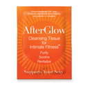 AfterGlow Multipack Cleansing Tissue Single packaging for intimate fitness. Supports Your Sexy - pH balanced, gentle cleansing wipes.