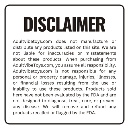 Adult Vibe Toys Disclaimer