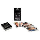 20 Years of Hot Naked Men playing cards set with display box and nude male models on cards.