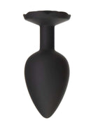 Roses Til Dawn Silicone Anal Plug Large in elegant black design for enhanced pleasure and stimulation.