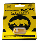 Rhino Gold 100K Special Edition capsule, premium herbal supplement for stamina and energy enhancement.