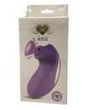 Kiss Mini Vibe in Purple packaging showcasing upgraded motor for intense suctions and pulsations.