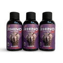 Rhino 69 Super Long-Lasting Power Shot 3 pack of 2 oz energy bottles for stamina and performance support.