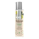 JO Naturals Coconut & Lime Massage Oil 4 oz, oil-based formula with essential oils for skin restoration.