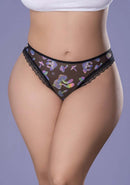 Hazy Dayz Open Back Crotchless Panty in Mushroom 2XL - Seductive Lingerie with Alluring Design for Temptation and Fantasy