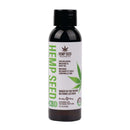 Relaxing Massage and Body Oil Naked in The Woods 2 Oz bottle with natural hemp seed extract, CBD for skin hydration.
