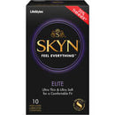 Lifestyle Skyn Elite Ultra Thin Condoms 10-Pack, non-latex, 20% thinner for heightened sensitivity, soft and barely noticeable.