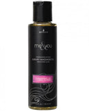 Me and You Pomegranate Massage Oil 4.2 oz bottle by Sensuva, luxury massage oil with hyper-glide formula and gender-friendly pheromones.