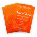 AfterGlow Multipack Cleansing Tissue for Intimate Fitness packaging showing product benefits – Purify, Soothe, Revitalize.