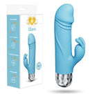 Glam Deluxe Mini Rabbit Blue – Dual stimulation mini massager with sleek design and powerful features for pleasure on-the-go.