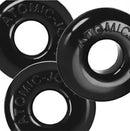 Oxballs Ringer Max 3-Pack Cockrings - Black Thicker Stronger Stretchy Rings for Enhanced Performance and Stamina - Close-Up View