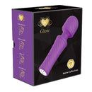 Glow Mini Power Wand Purple packaging, highlighting 10-speed vibrator features from the Noire Collection.