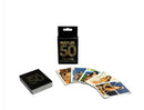 Hustler 50 full Nude Playing cards displayed with box and cards fanned out, showcasing iconic models.