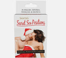 Santas Secret Sex Position Cards packaging showing a couple in festive attire for playful holiday intimacy.