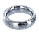 Master Series 2-inch stainless steel cock ring for enhanced sensation and longer erections, polished finish.