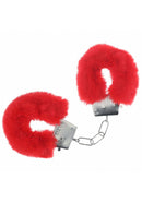 OUCH! CLASSIC FLUFFY HANDCUFFS RED-0