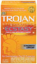 TROJAN ULTRA RIBBED ECSTASY 10 PACK-0
