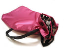 Sugar Sak Large Pink Toy Storage Bag with stylish soft exterior and leopard lining.