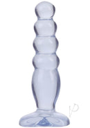 Doc Johnson's Crystal Jellies 5" Anal Delight Clear graduated anal plug with bubbly texture and enticing design.