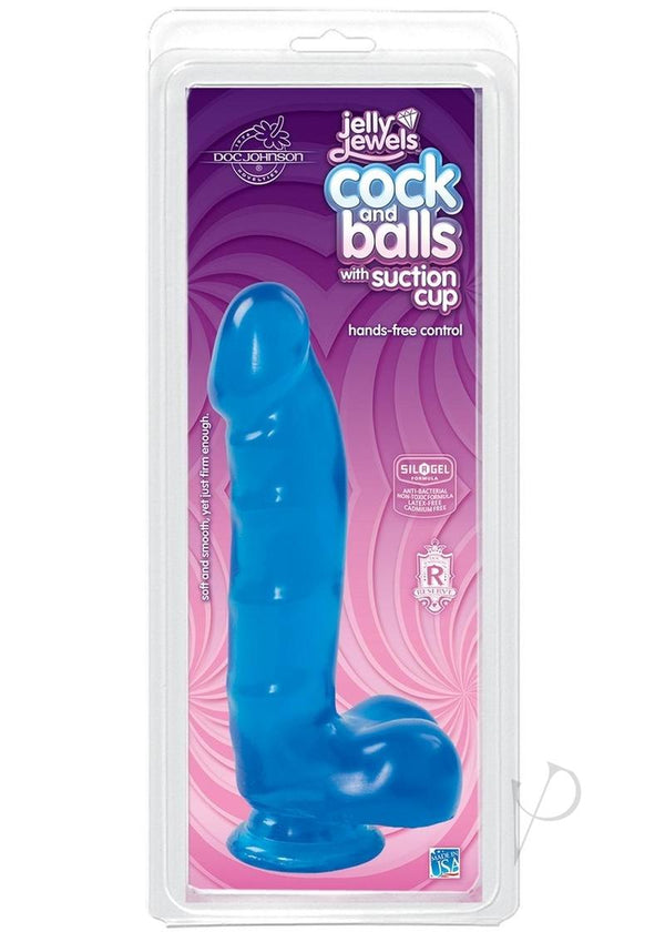 Jelly Jewel Cock W/suct Cup Sapphire-0