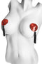 HEART SHAPED PASTIES WITH RED & BLACK TASSELS-2
