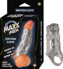 Maxx Men Erection Sleeve packaging and product displaying added girth and stimulation features.
