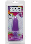 Crystal Jellies Medium Butt Plug in Purple by Doc Johnson in packaging