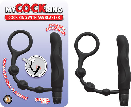 Nasstoys My Cockring with Ass Blaster Black at $20.99