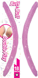 Butt To Butt Double Play Pink 18-Inch Bendable Double Dong for thrilling shared experiences and flexible pleasure.