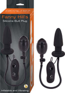Fanny Hills Inflatable Silicone Butt Plug 7 Function Vibrating with packaging, showcasing the inflatable and vibrating design.