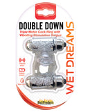 HOTT Products Wet Dreams Double Down Dual Motor Cock Ring with Power Bullet and Stimulator Tongue with Motor at $17.99