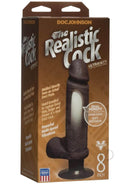 Vibro Realistic Cock 8 Black in packaging with dual-density ULTRASKYN realism and powerful multi-speed vibrations for lifelike experience.