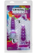 Crystal Jellies Anal Trainer Kit in Purple packaging with small and large anal plugs for beginners