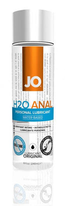 System JO Anal H2O Personal Lubricant 8 oz bottle, water-based and toy safe, long-lasting glide for ultimate comfort and safety.