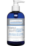 TitanMen Triple Duty Jack Off Cream 8 oz bottle - Multi-purpose glide for ultimate pleasure, enhances fisting, anal play, and more.