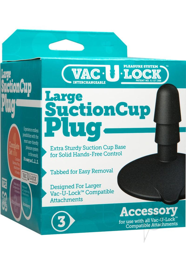 Vac U Lock Lg Suction Cup Plug Blk-0
