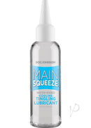 Main Squeeze Cooling and Tingling Water-Based Lube 3.4oz bottle with precision nozzle for easy application