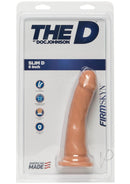The Slim D Firmskyn 6 Vanilla by Doc Johnson in packaging, showcasing lifelike design and dual density for authentic pleasure.